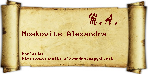 Moskovits Alexandra névjegykártya