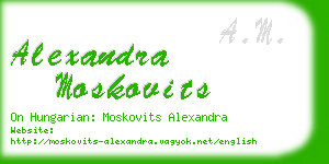 alexandra moskovits business card